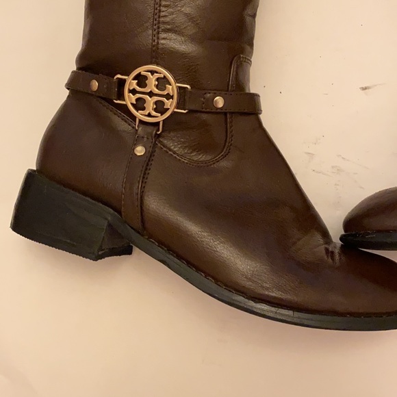 Tory Burch RIDING BOOTS SZ 10.5 BROWN Leather Equestrian HORSE JOCKEY STABLES - Picture 2 of 16